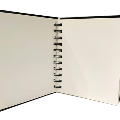 BRUSTRO Artists Wiro Bound Sketch Book | Spiral | A5 Size | 120 Pages, 160 GSM | Ideal for Students and Adults, School, Office, Drawing, Sketching, Mandala, Shading Art | Medium Surface, Natural Grain
