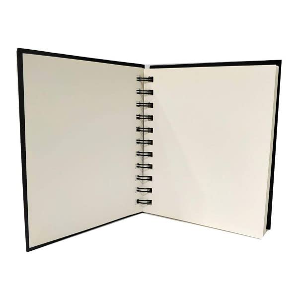Brustro Wiro Bound A5 Size Artists Sketch Book, 120 Pages, 160 GSM and BRUSTRO Artists ’ FINEART Graphite Pencil Set of 12 (10B-2H)