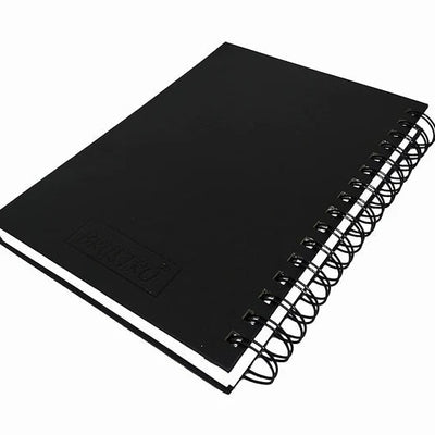 BRUSTRO Artists Wiro Bound Sketch Book | Spiral | A5 Size | 120 Pages, 160 GSM | Ideal for Students and Adults, School, Office, Drawing, Sketching, Mandala, Shading Art | Medium Surface, Natural Grain