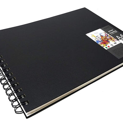 Brustro Artists Sketch Book Wiro Bound A4 Size, Landscape, 116 Pages, 160 GSM (Acid Free)
