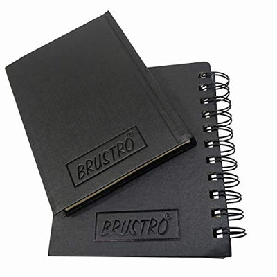 Brustro Artists Sketch Book A6 Size Stitched Bound 156 Pages 90 GSM, and Sketchbook A6 Size WIRO Bound, 116 Pages, 160 GSM (Acid Free)