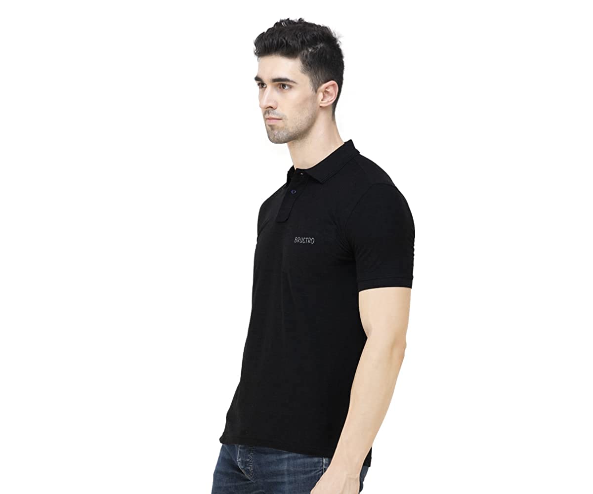 Brustro T-Shirt Regular fit 100% Cotton Unisex- Black Colour (Size - Medium)