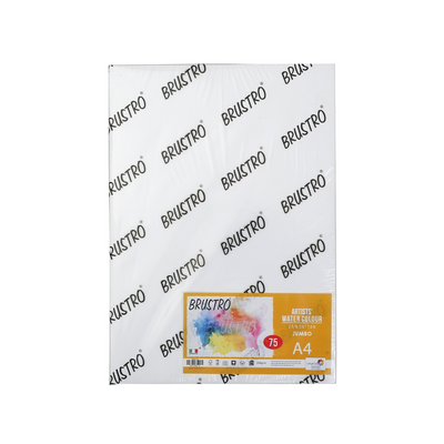 Brustro Artists' WC 25% Cotton 200gsm Cold Pressed jumbo - A4 (75 Sheets)