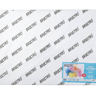 Brustro Artists' WC 25% Cotton 300gsm Cold Pressed jumbo - A3 (50 Sheets)