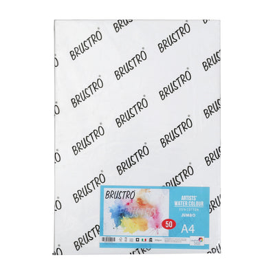 Brustro Artists' WC 25% Cotton 300gsm Cold Pressed Jumbo - A4 (50 Sheets)