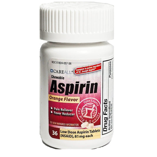 Low Dose Aspirin 81 mg Chewable Tablets 36 Count