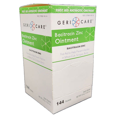 Bacitracin Zinc Ointment 0.9 gram Foil Packets 144/box by Geri-Care