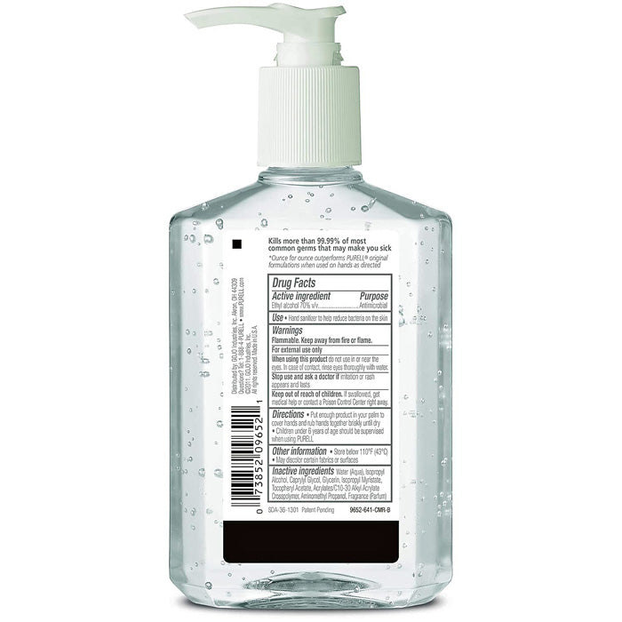 Purell Advanced Hand Sanitizer Refreshing Gel 8 oz Pump Bottle