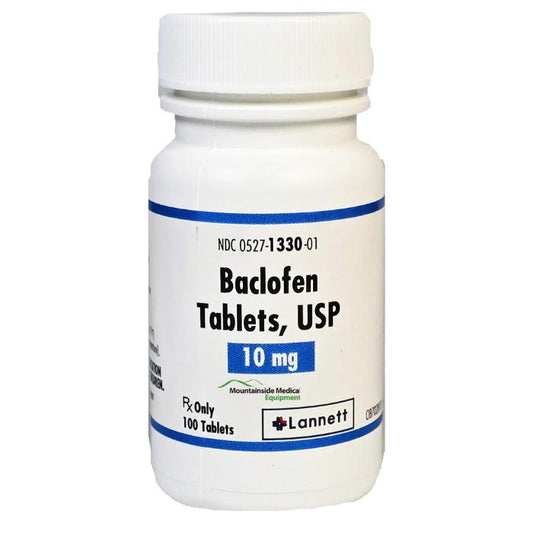 Baclofen Tablets 10 mg by Lannett 100 Count (Rx)