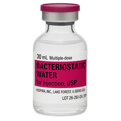 Bacteriostatic Water Injection by Hospira, Multiple Dose Vials 30 mL 25/Pack (Rx)