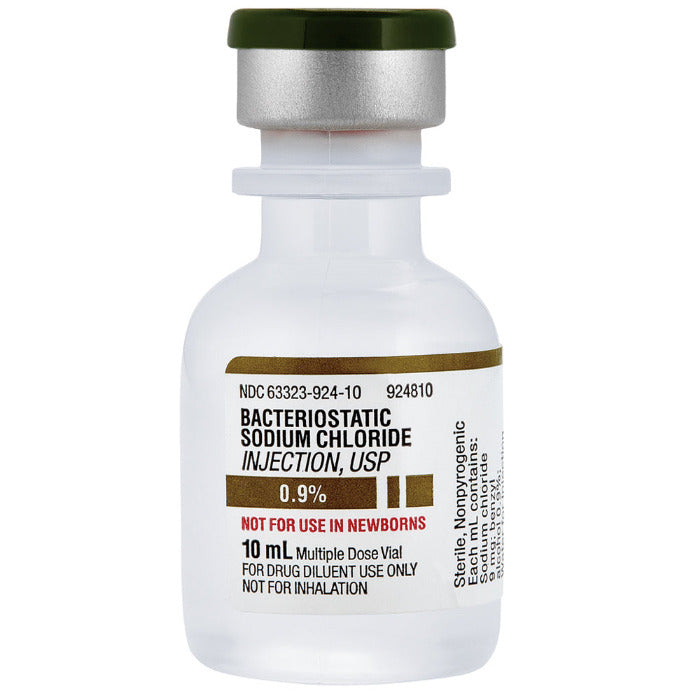 Bacteriostatic Sodium Chloride 0.9% for Injection 10 ml by Fresenius 25/Pack (Rx)
