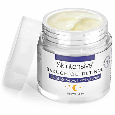Bakuchiol + Retinol Facial Moisturizer Dual Renewal PM Cream