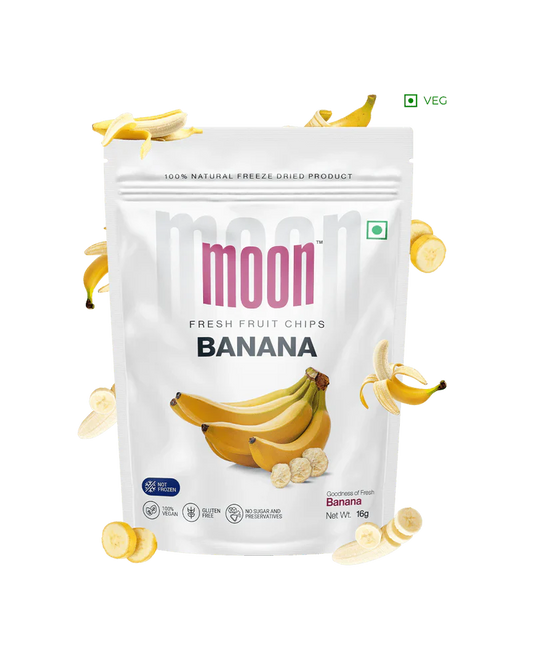 Moon Freeze Dried Banana Cubes | 16 gms