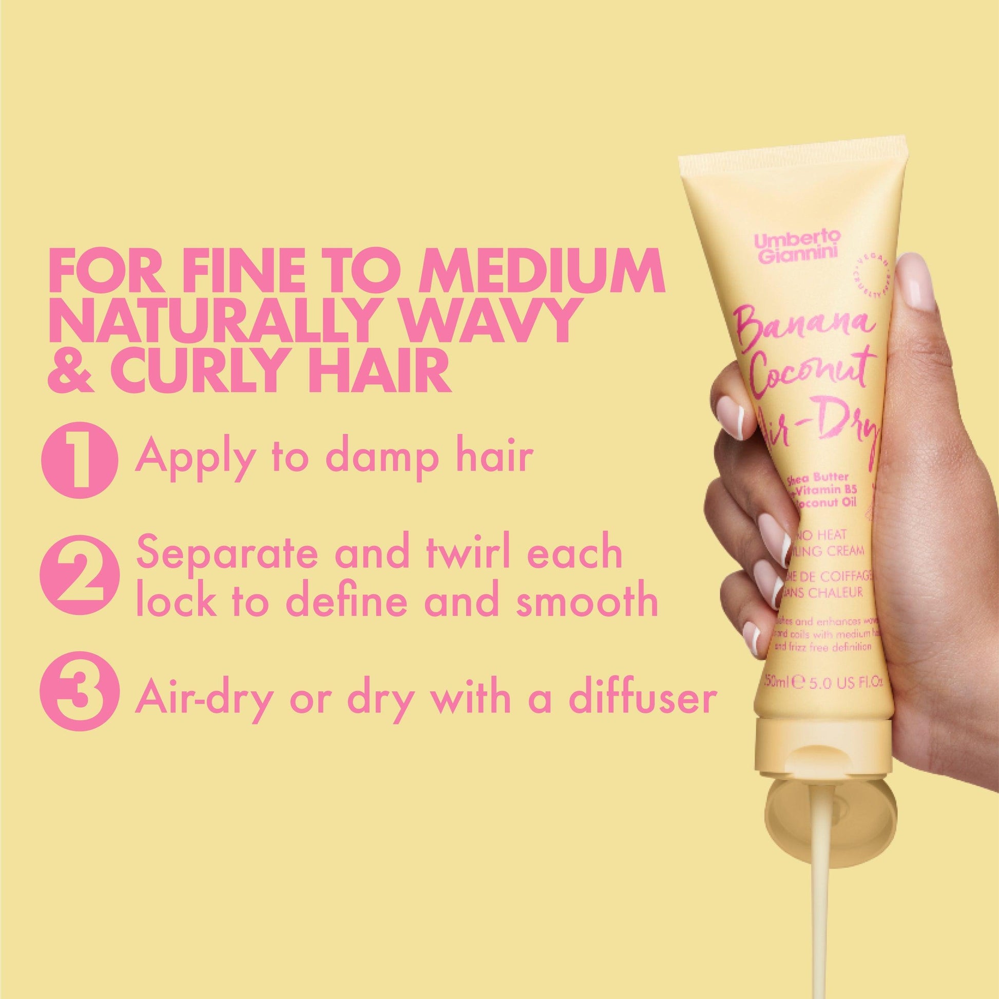 Banana Coconut Air-Dry Cream – 150 ml