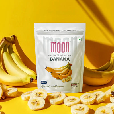 Moon Freeze Dried Banana Cubes | 16 gms