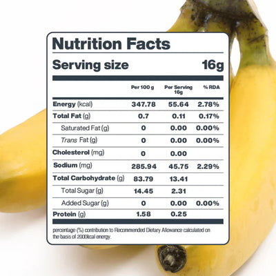 Moon Freeze Dried Banana Cubes | 16 gms