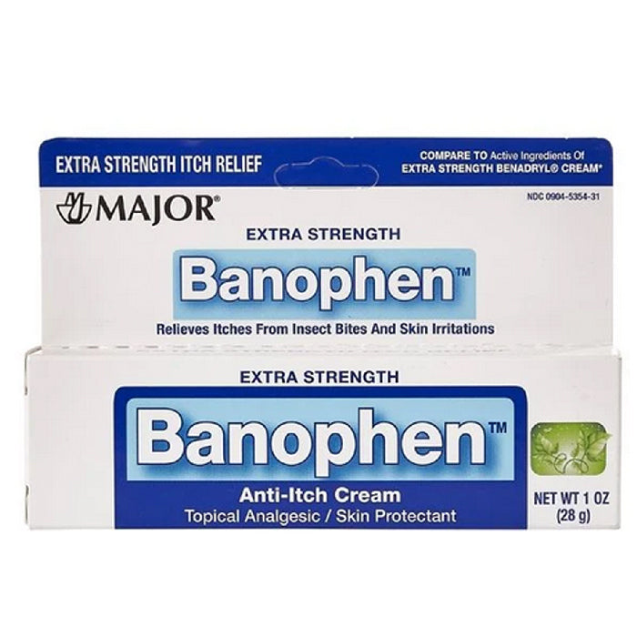 Banophen Cream 2% Extra Strength Anti-Itch Cream Diphenhydramine 2% with Zinc Acetate 0.1%