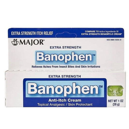 Banophen Cream 2% Extra Strength Anti-Itch Cream Diphenhydramine 2% with Zinc Acetate 0.1%