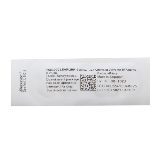 Clearlink IV Administration Valve Priming Volume 0.25 mL Baxter
