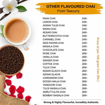 Teacurry Bombay Masala Chai - 100% Natural Mumbai Spiced Tea for Digestion With Real Spices - 200 gms