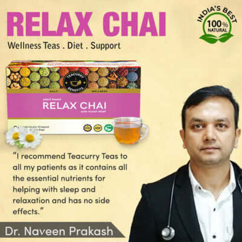 Calm Relax Tea - Helps with Anxiety, Stress and Depression - Relax Chai - 200 gms