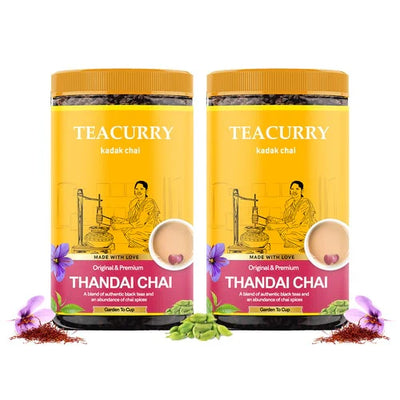 Thandai Chai - 100% Natural Thandai Flavoured Chai Tea | With Real Ingredients - 200 gms