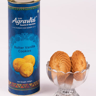 Shri Agrawal Sweets & Namkeen Butter Vanilla Cookies - 200 gms