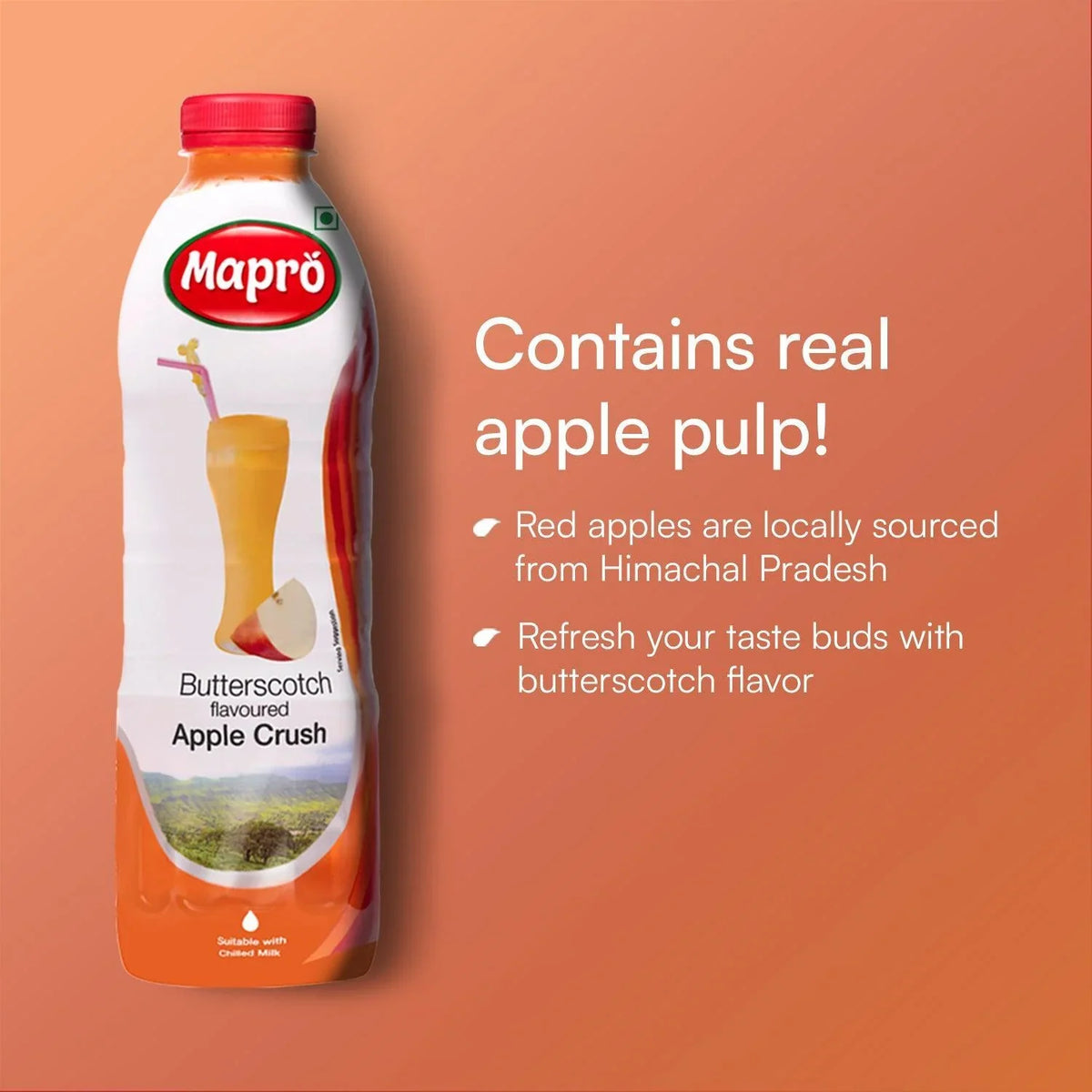 Mapro Butterscotch Flavoured Apple Crush - 750 ml