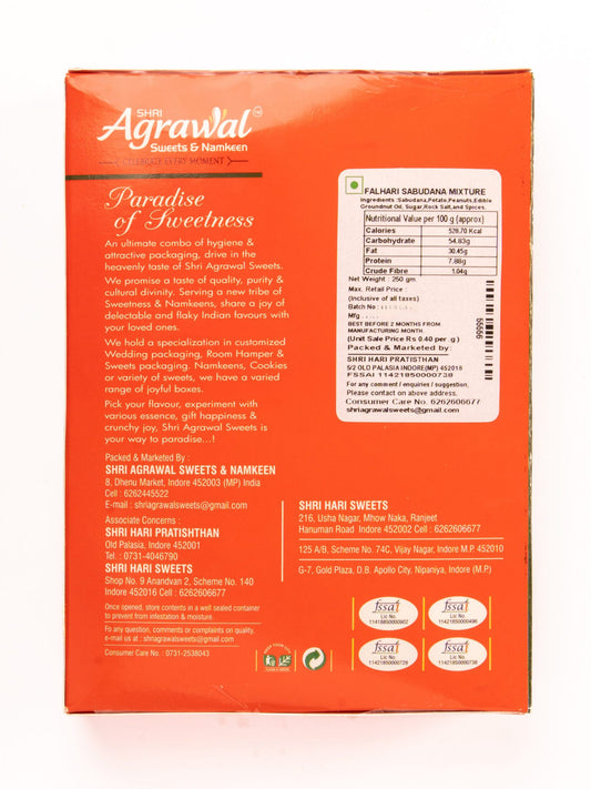 Shri Agrawal Sweets & Namkeen Falahari Sabodana Mixture - 500 gms