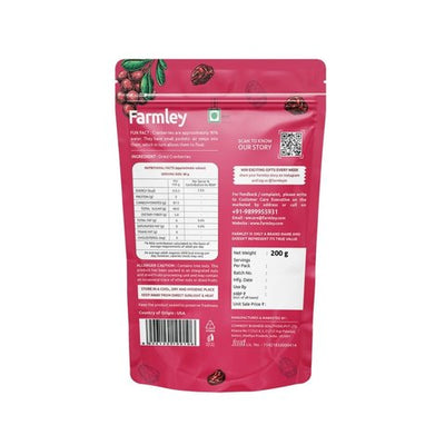 Farmley Premium Whole Dried Cranberries - 200 gms