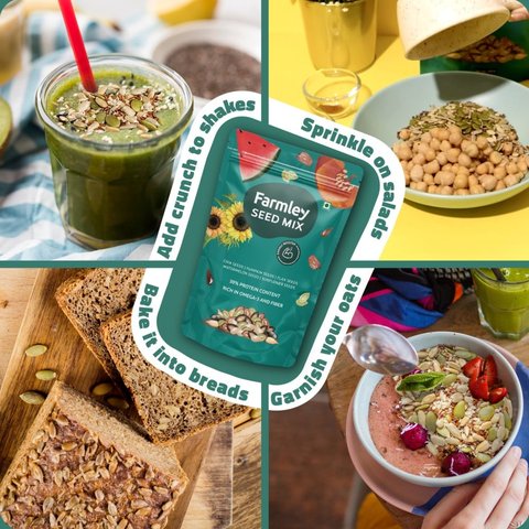 Farmley Protein Rich Mix Seeds - Chia, Pumpkin, Flax & More - 200 gms