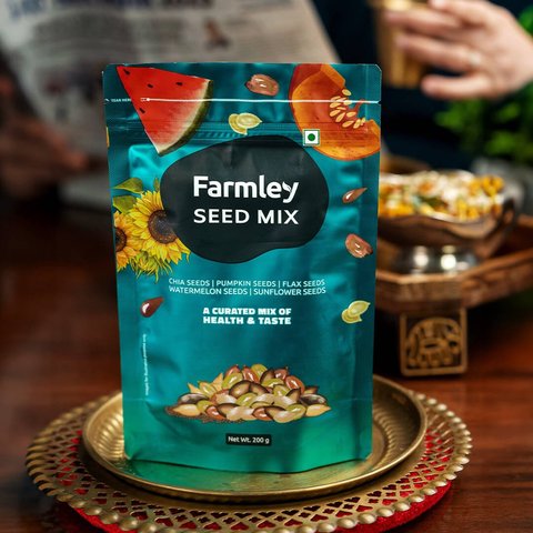 Farmley Protein Rich Mix Seeds - Chia, Pumpkin, Flax & More - 200 gms