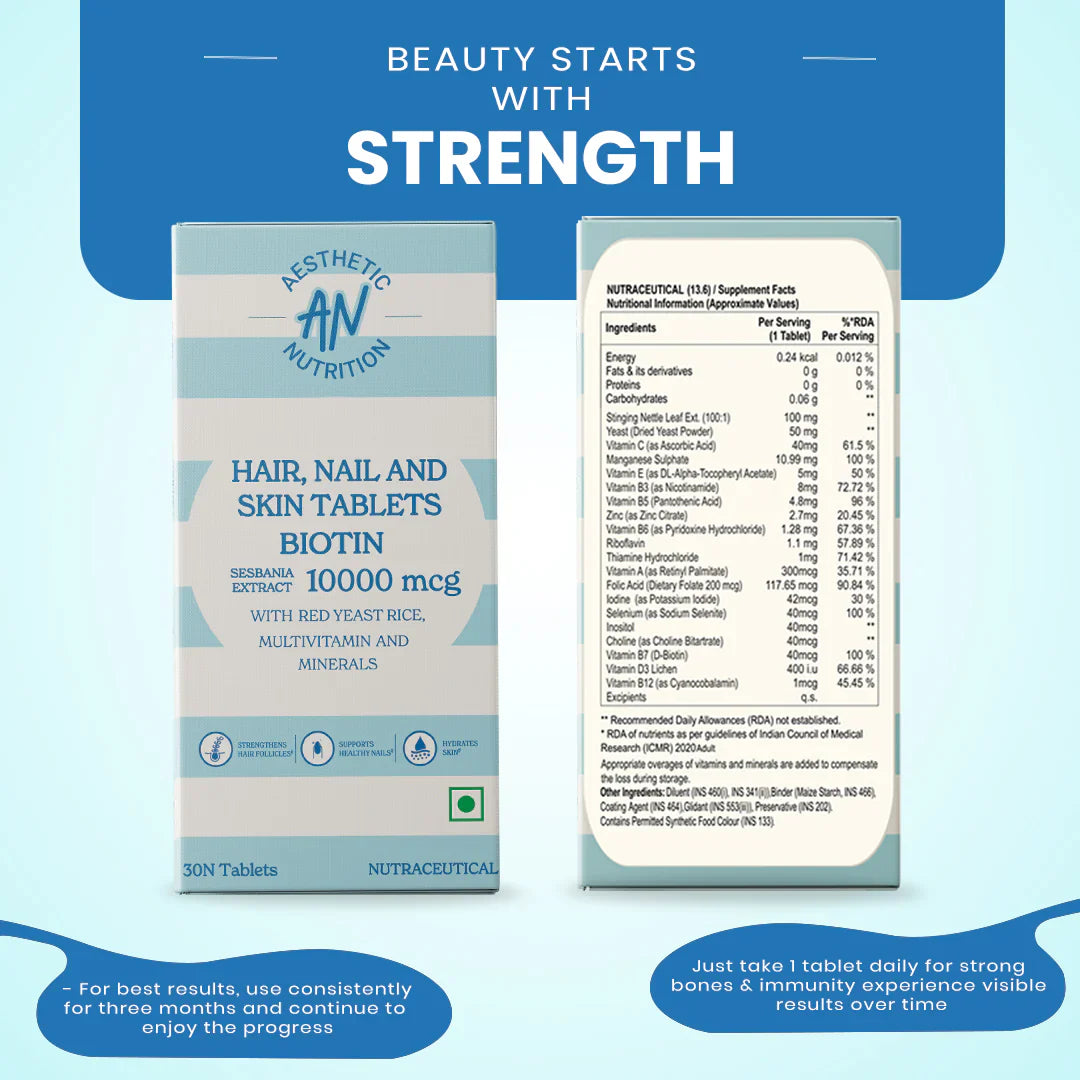 Power Gummies Hair Nails & Skin Tablets - 30 Tablets