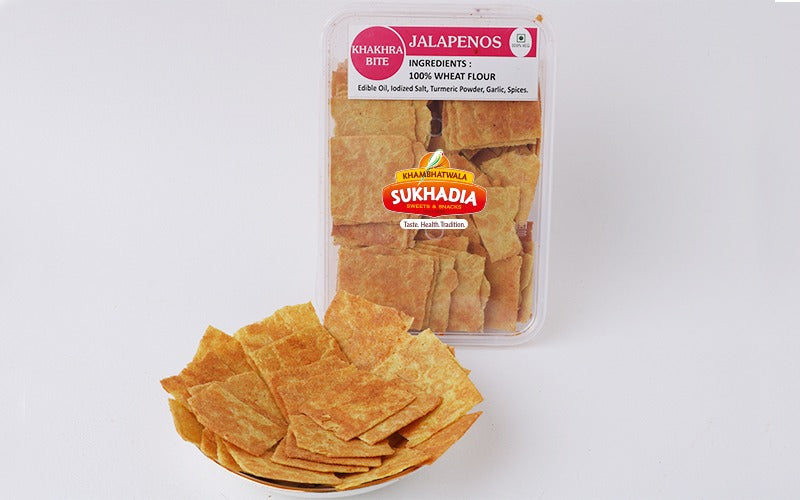 Sukhadia Sweets & Snacks Jalapenos Khakhra Bites - 200 gms