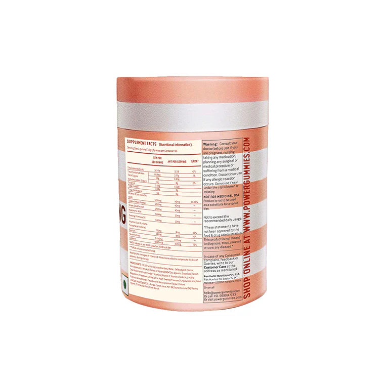 Power Gummies Jaw-Dropping Skin Gummies 30 tablet 1 Month
