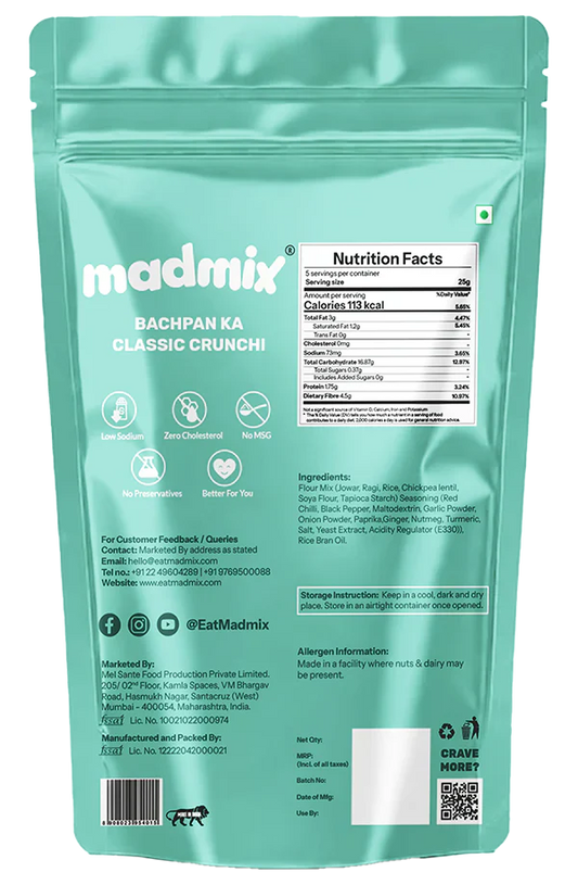 Madmix Jowar Millet Bhujia Pudina Picnic 2 x 125 gms - 250 gms