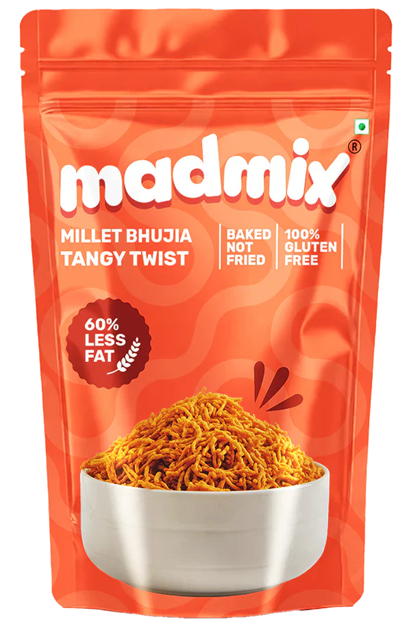 Madmix Jowar Millet Bhujia Tangy Twist  2 x 125 gms - 250 gms