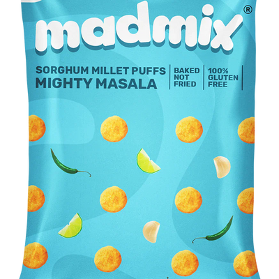 Madmix Jowar Millet Puffs Mighty Masala  6 x 50 gms - 300 gms