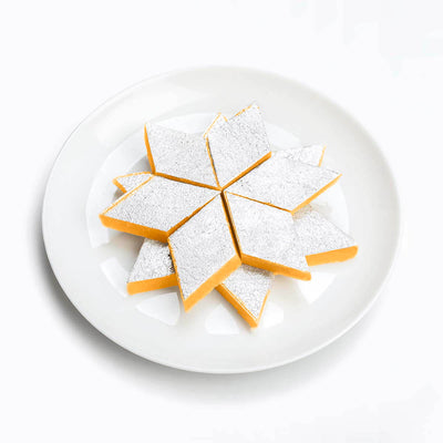 Jhama Sweets Kesar Kaju Katli - 400 Gms