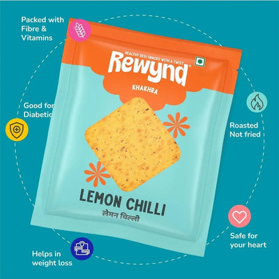 Rewynd Lemon Chilli Khakhra - 40 gms