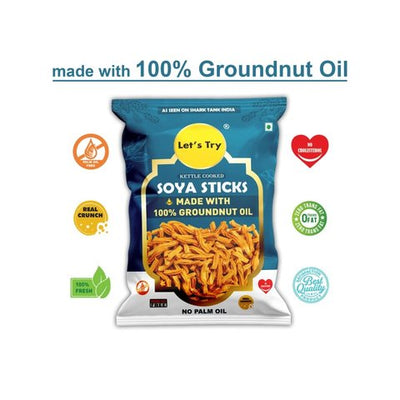 Let's Try Crunchy Soya Sticks - 160 gms
