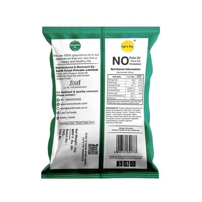 Let's Try Pudina Potato Wafers  - 60 gms