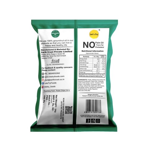 Let's Try Pudina Potato Wafers  - 60 gms