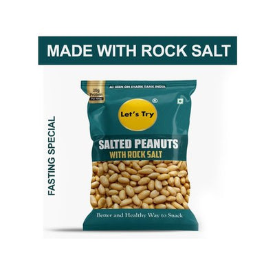 Let's Try Salted Peanuts With Rock Salt  - 160 gms