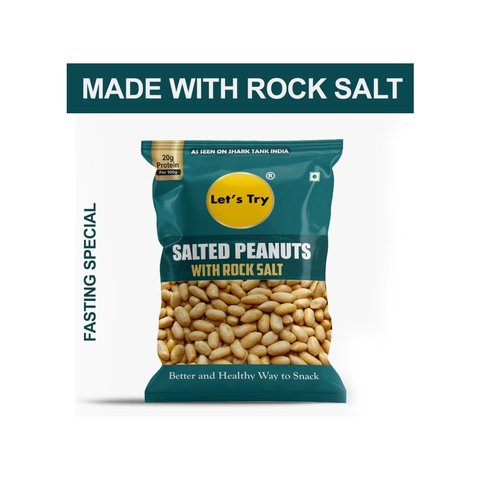 Let's Try Salted Peanuts With Rock Salt  - 160 gms