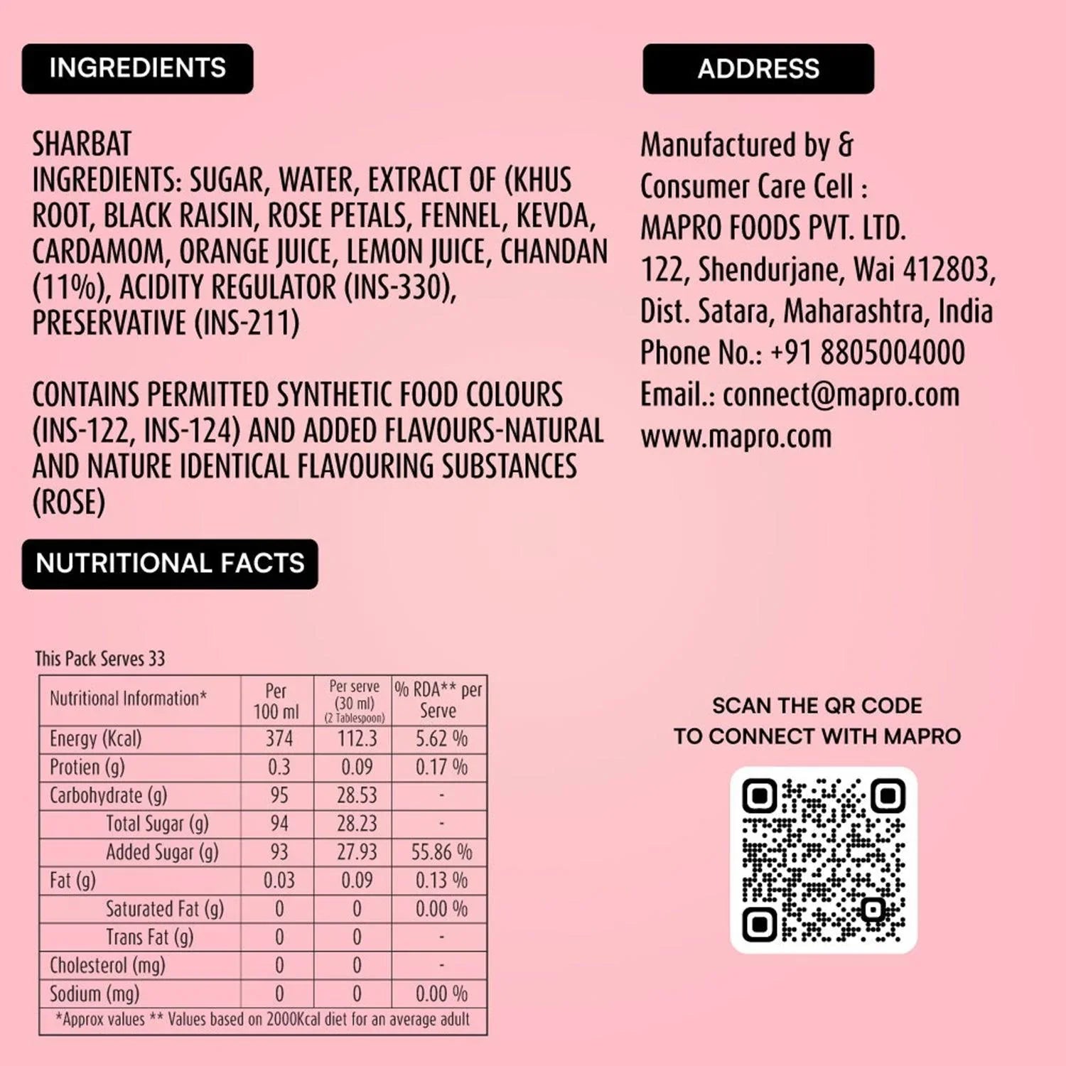 Mapro Mahakool Sharbat  - 750 ml
