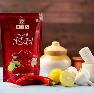 Aslee Paliwala Jain Pickles Marwadi Tadka Pickle – Garlic Chutney - 400 gms