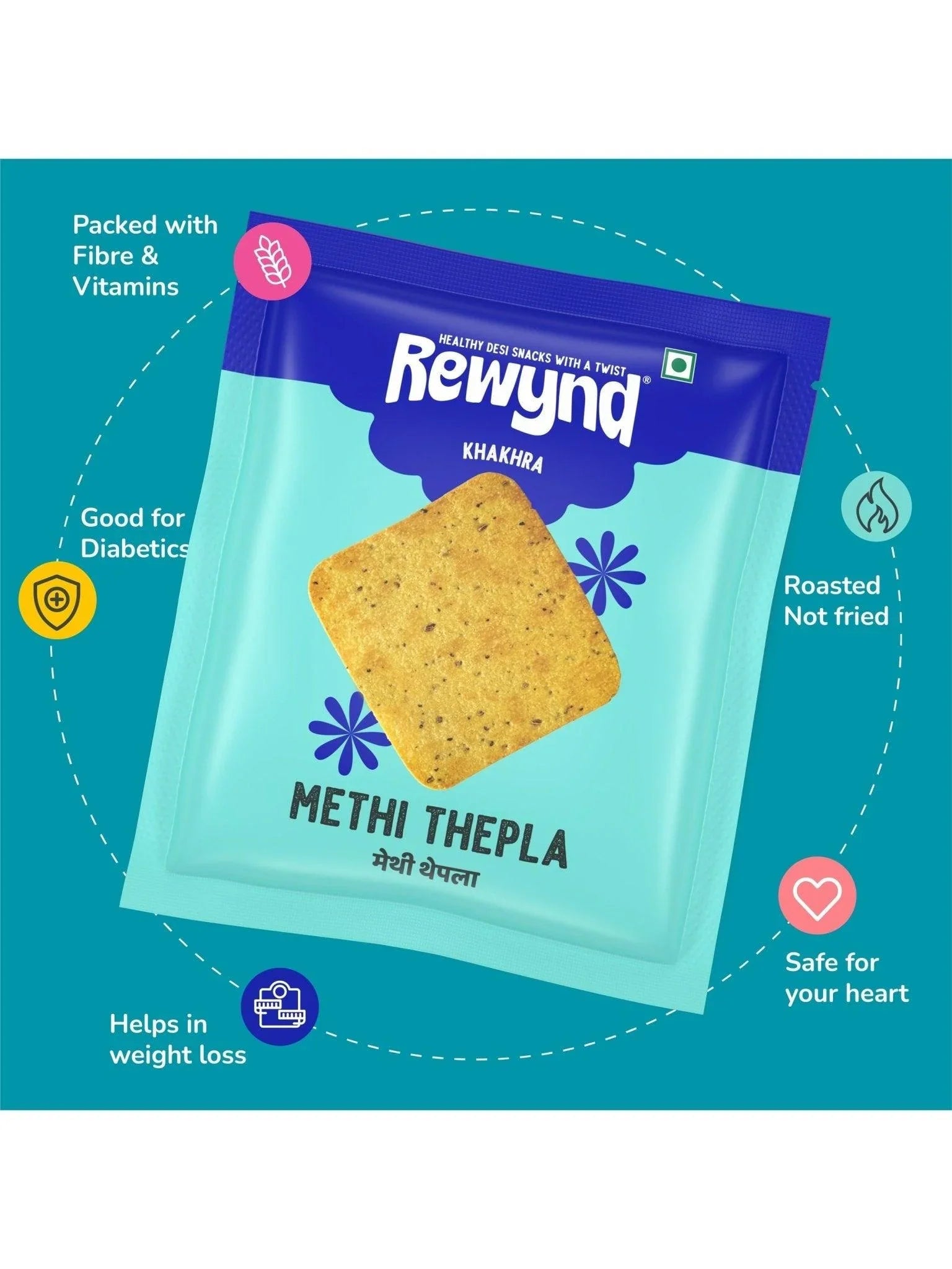 Rewynd Methi Thepla Khakhra - 40 gms