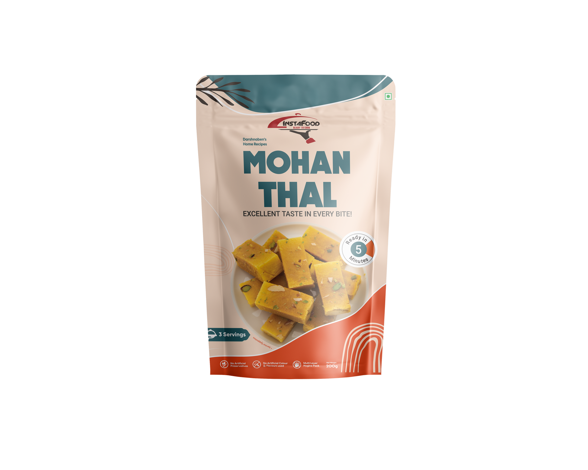 Sheta Exports Mohan Thal – 200 gms | After Cooking Gets 300 gms to Serve | Ready To Eat
