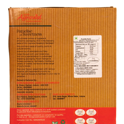 Shri Agrawal Sweets & Namkeen Plain Puff - 200 gms